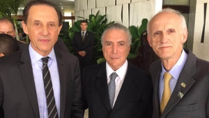 DEMOCRATIVA em Brasília com o presidente interino Michel Temer, integrantes da equipe econômica do governo e  Presidente da FIESP Paulo Skaf